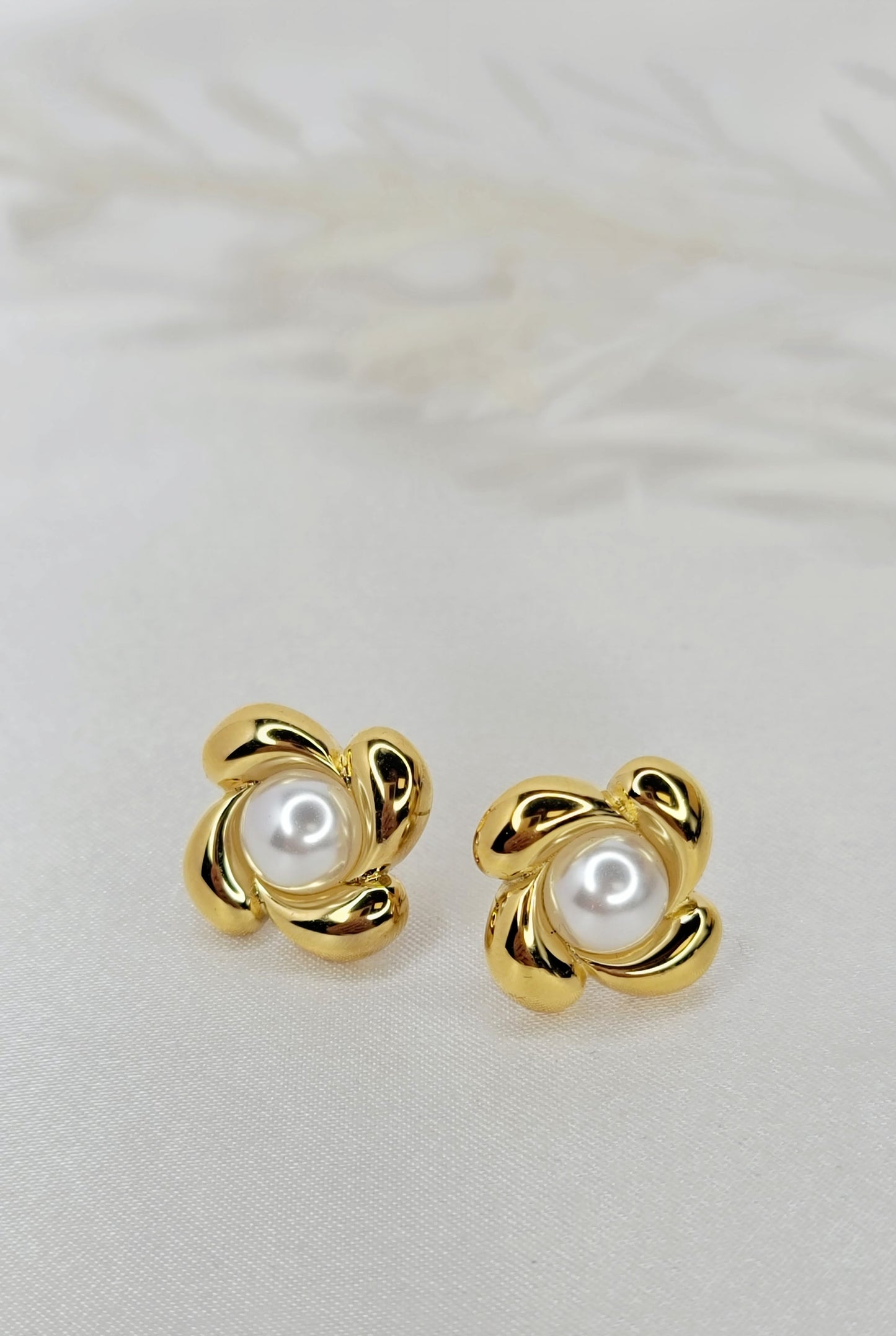 Gold Flower Studs