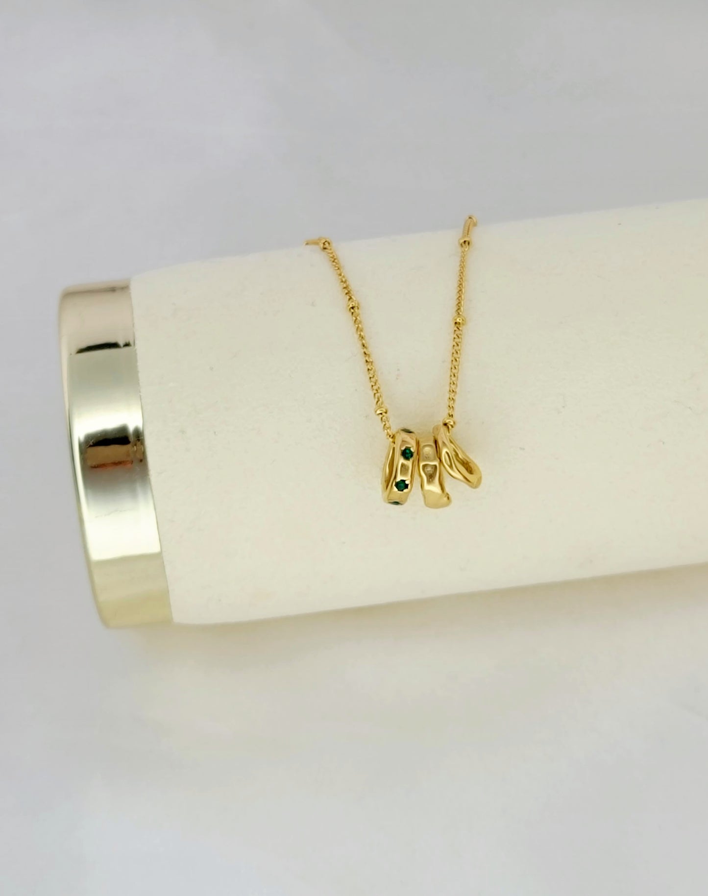 Three Ring Satellite Necklace