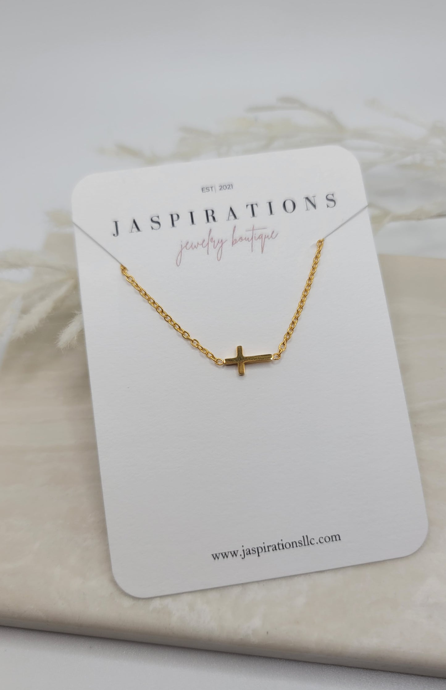 Horizontal Cross Necklace
