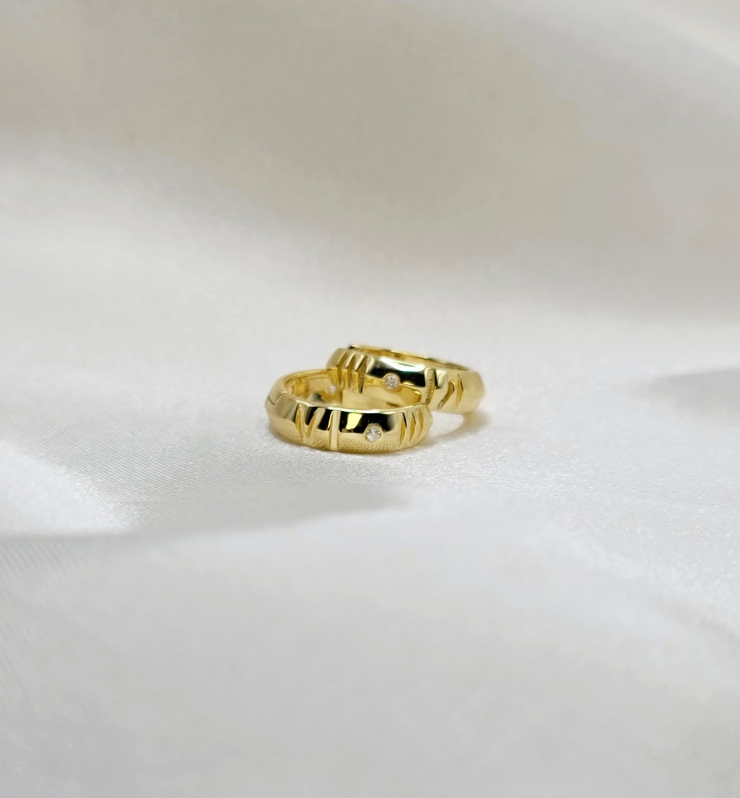 Roman Numeral Huggies