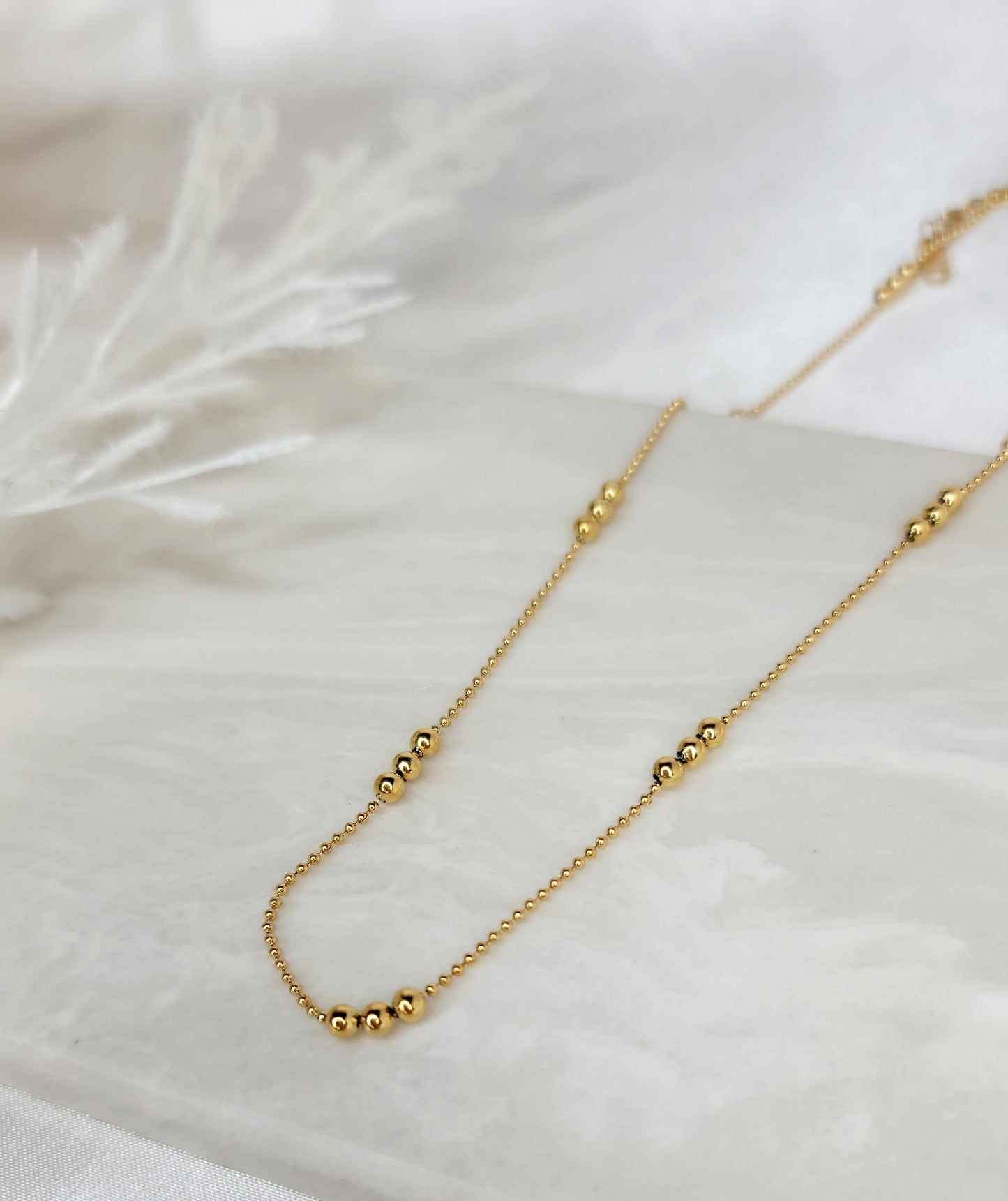 Gold Beaded Necklace