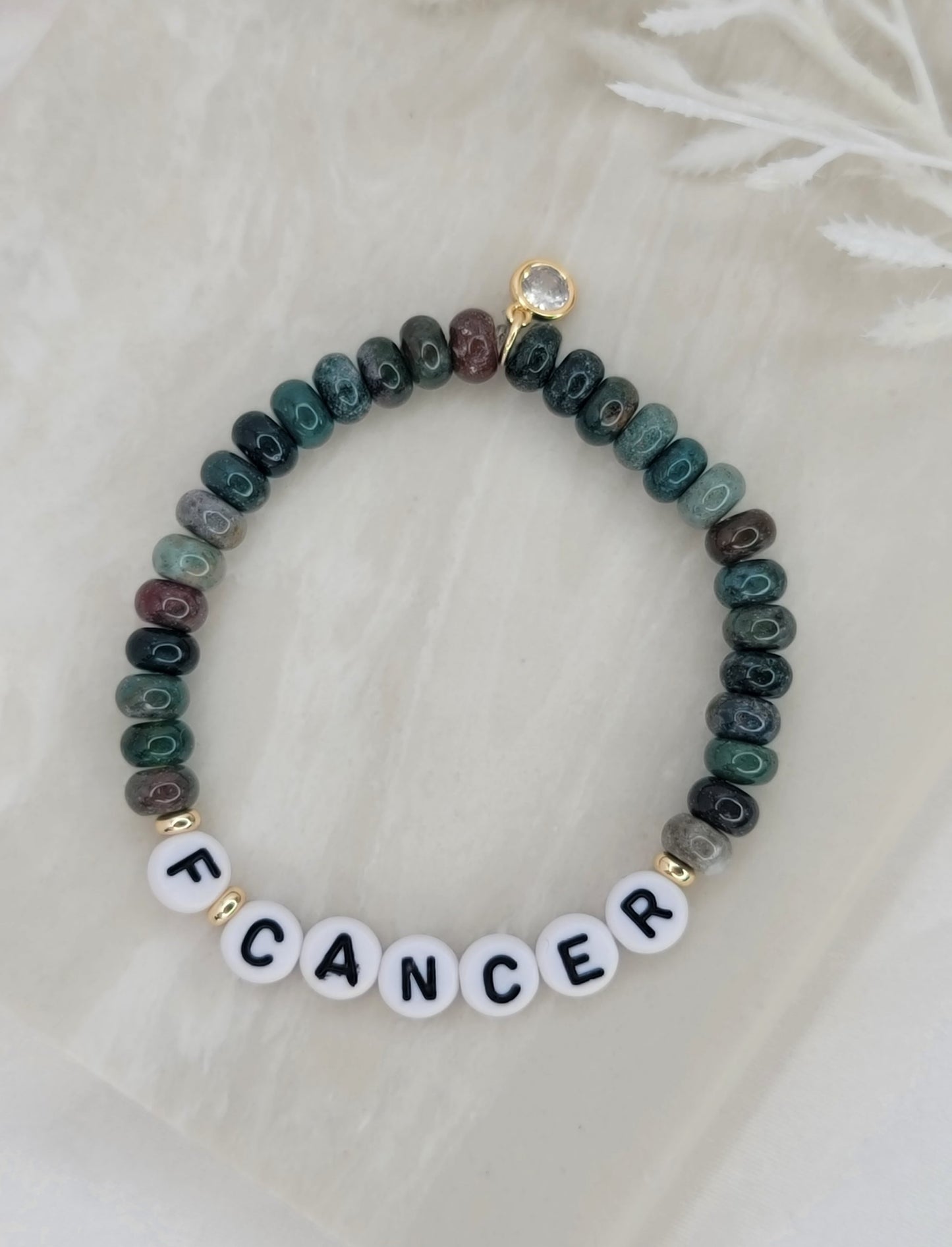 F Cancer - Green Bracelet