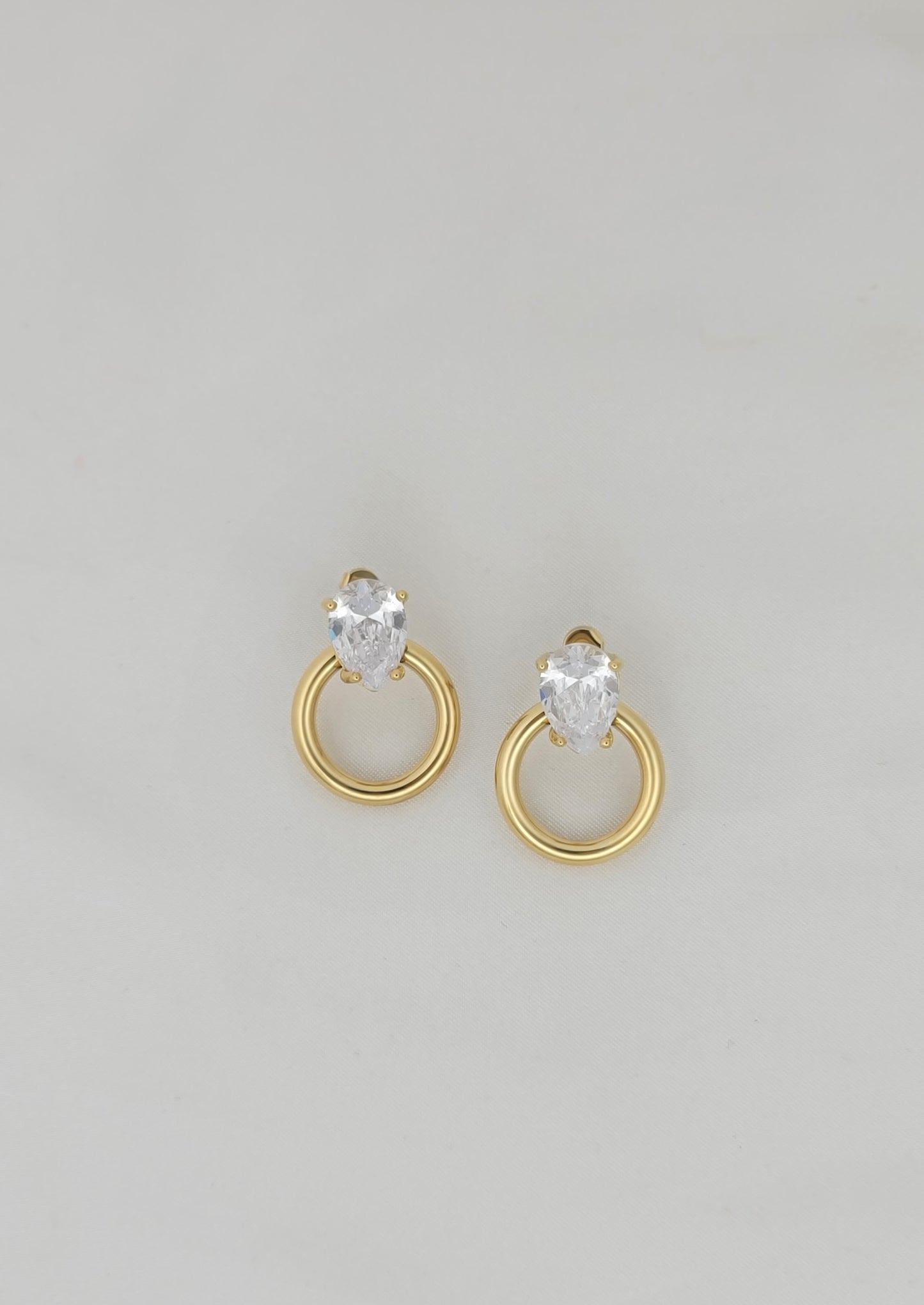 Gold Crystal Studs