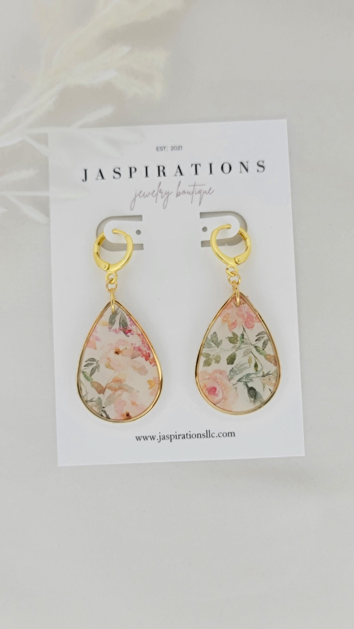 Floral Teardrop Dangles