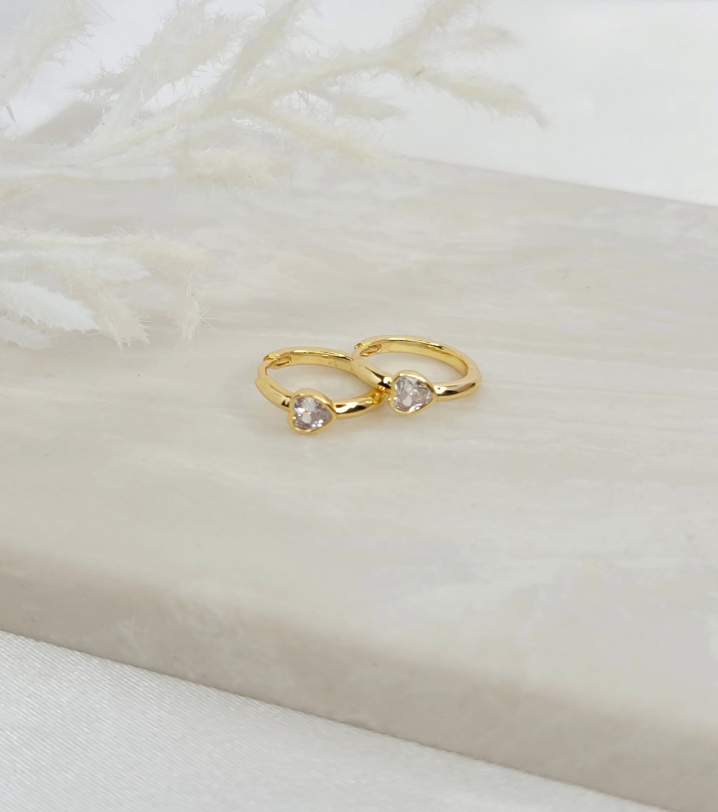 Heart CZ Huggies