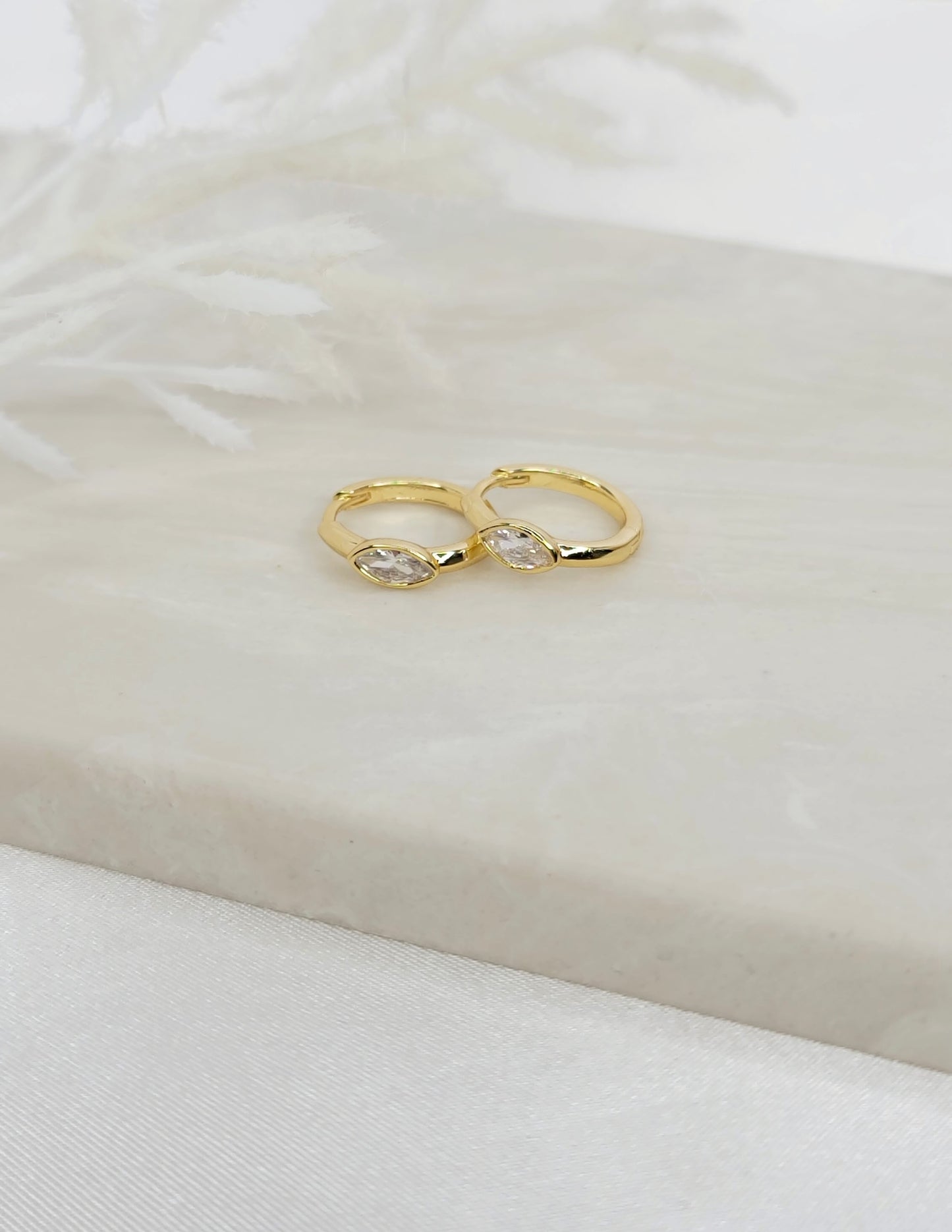 Oval CZ Huggies