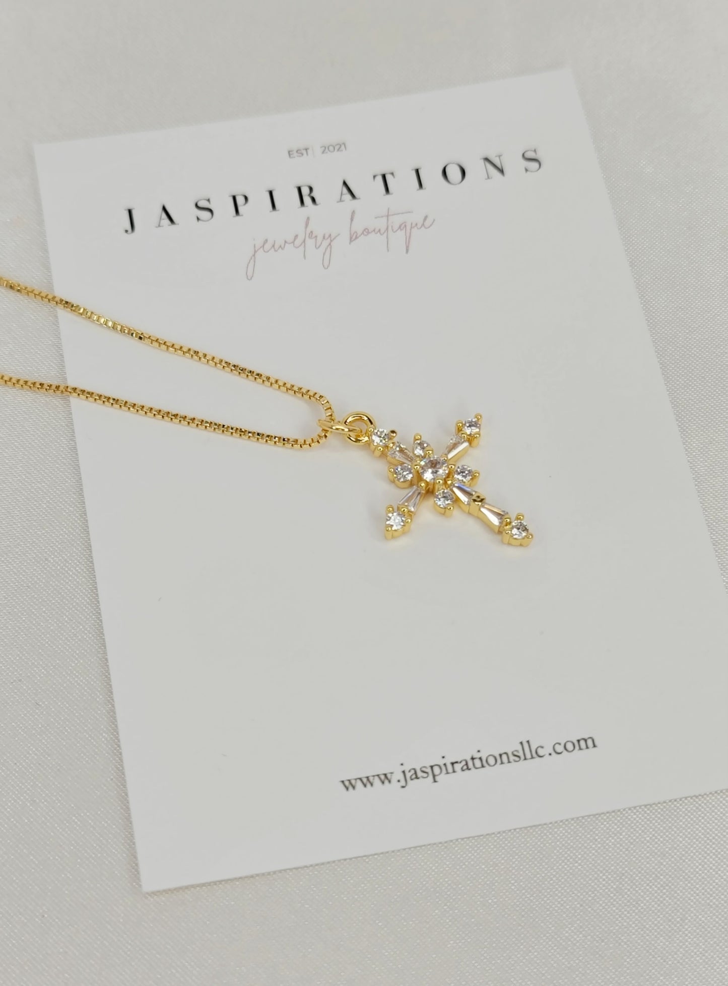 Light & Anchor Cross Necklace