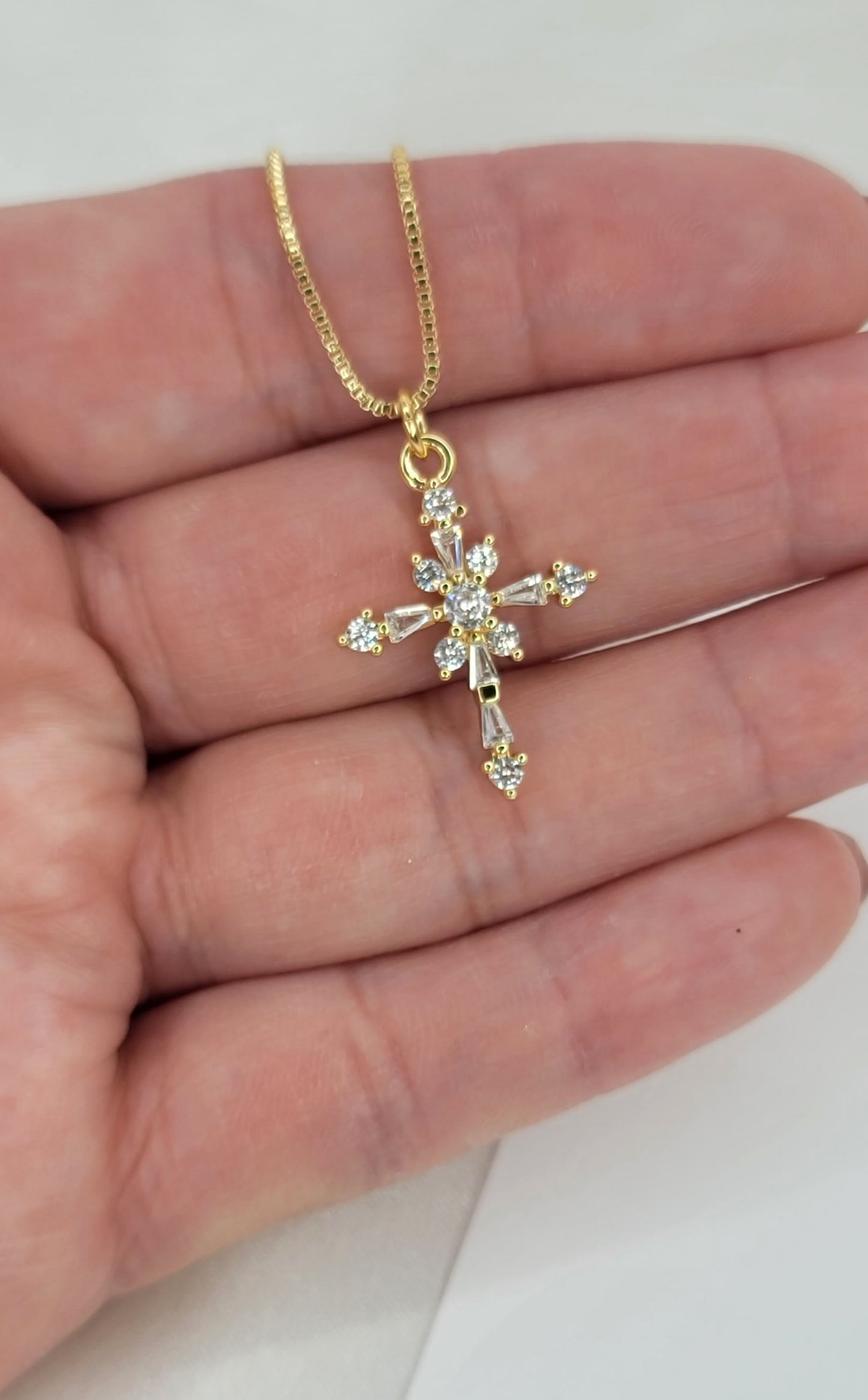 Light & Anchor Cross Necklace