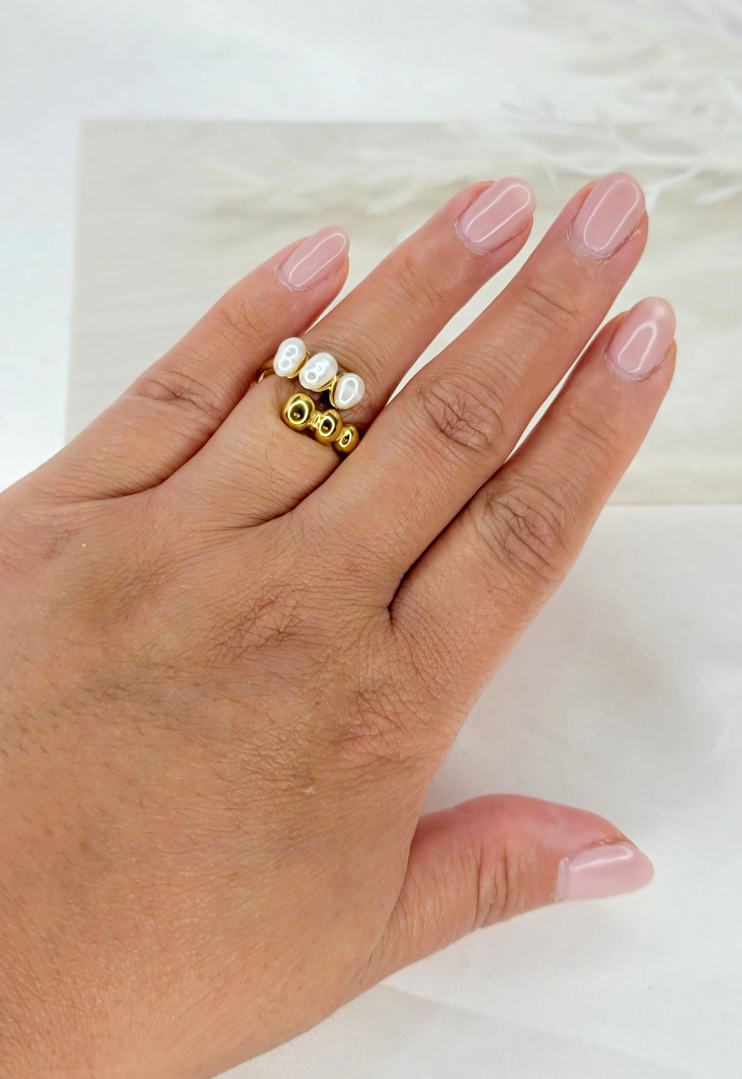 Gold & Pearl Wrap Ring