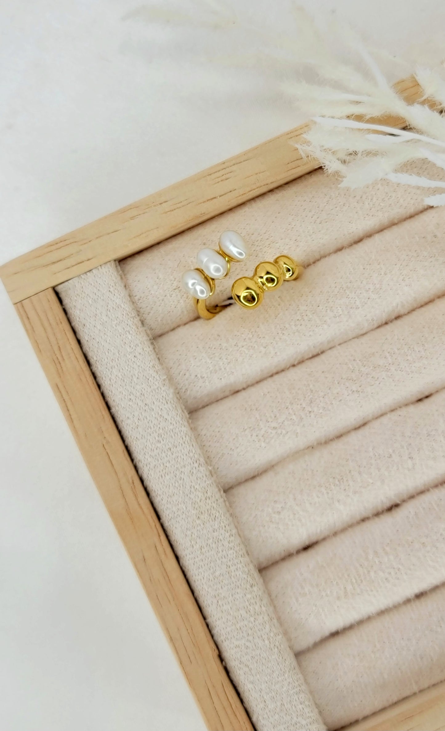 Gold & Pearl Wrap Ring
