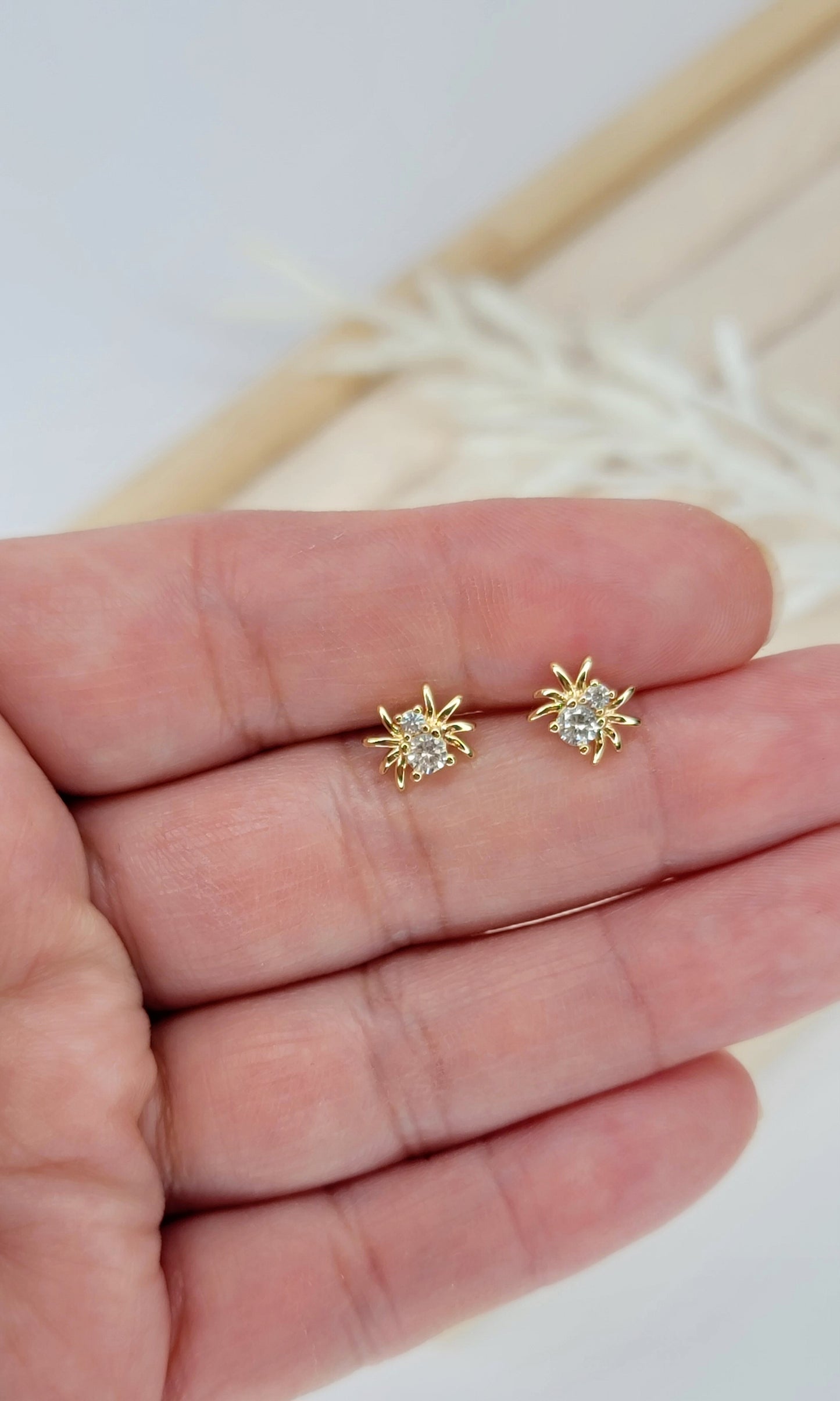 Sparkly Spider Studs
