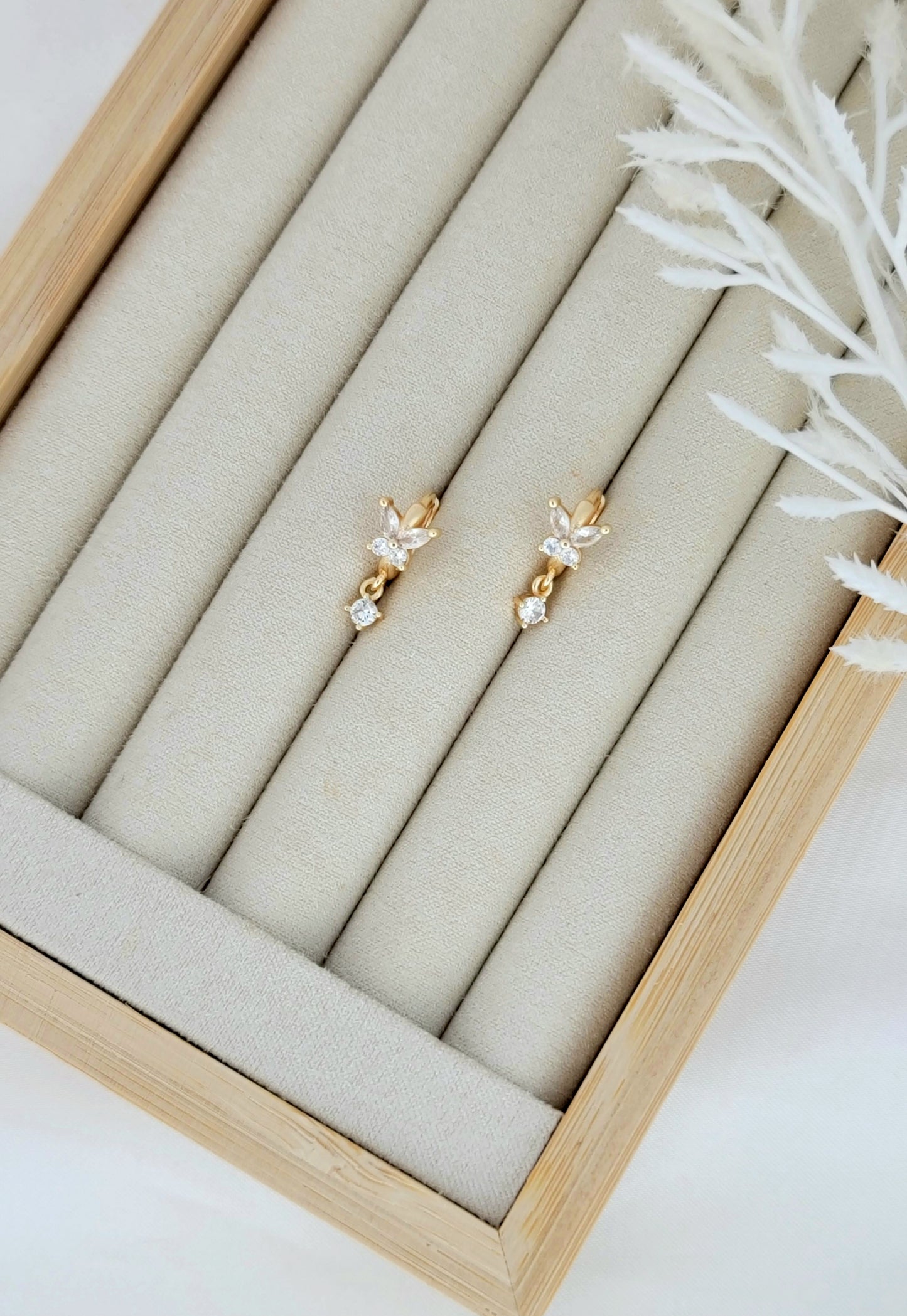 CZ Butterfly Huggies