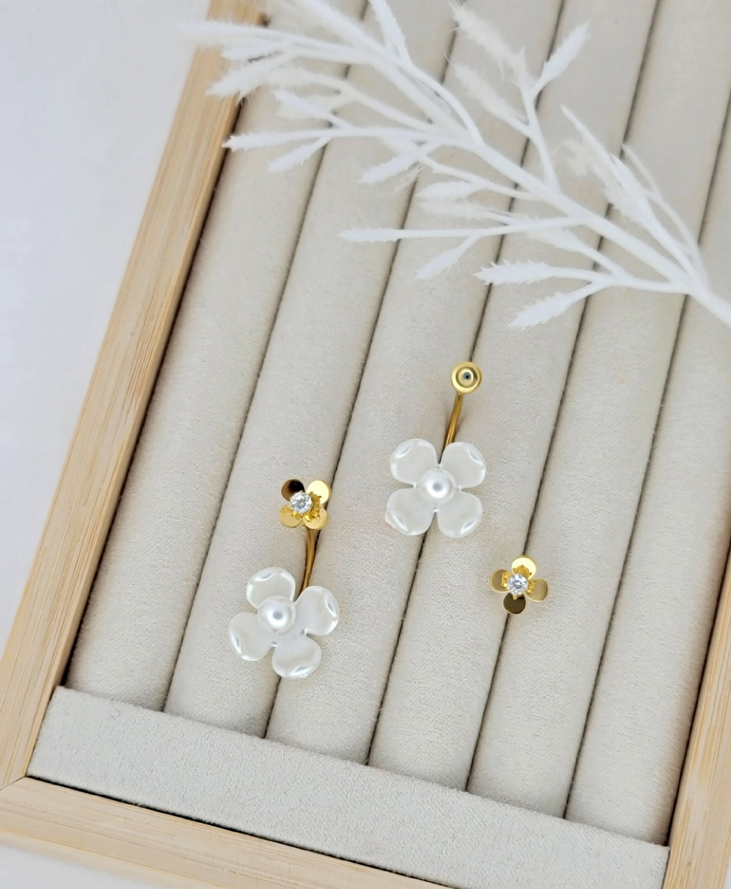 Flower Jacket Earrings