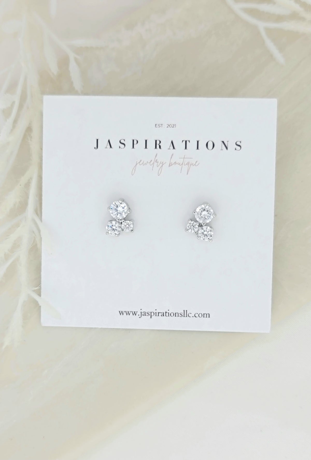 Silver Cluster Studs