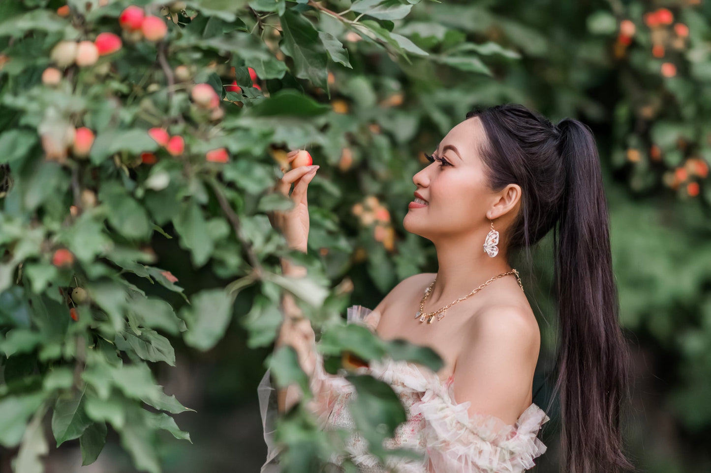 Floral Clay Butterfly Earrings