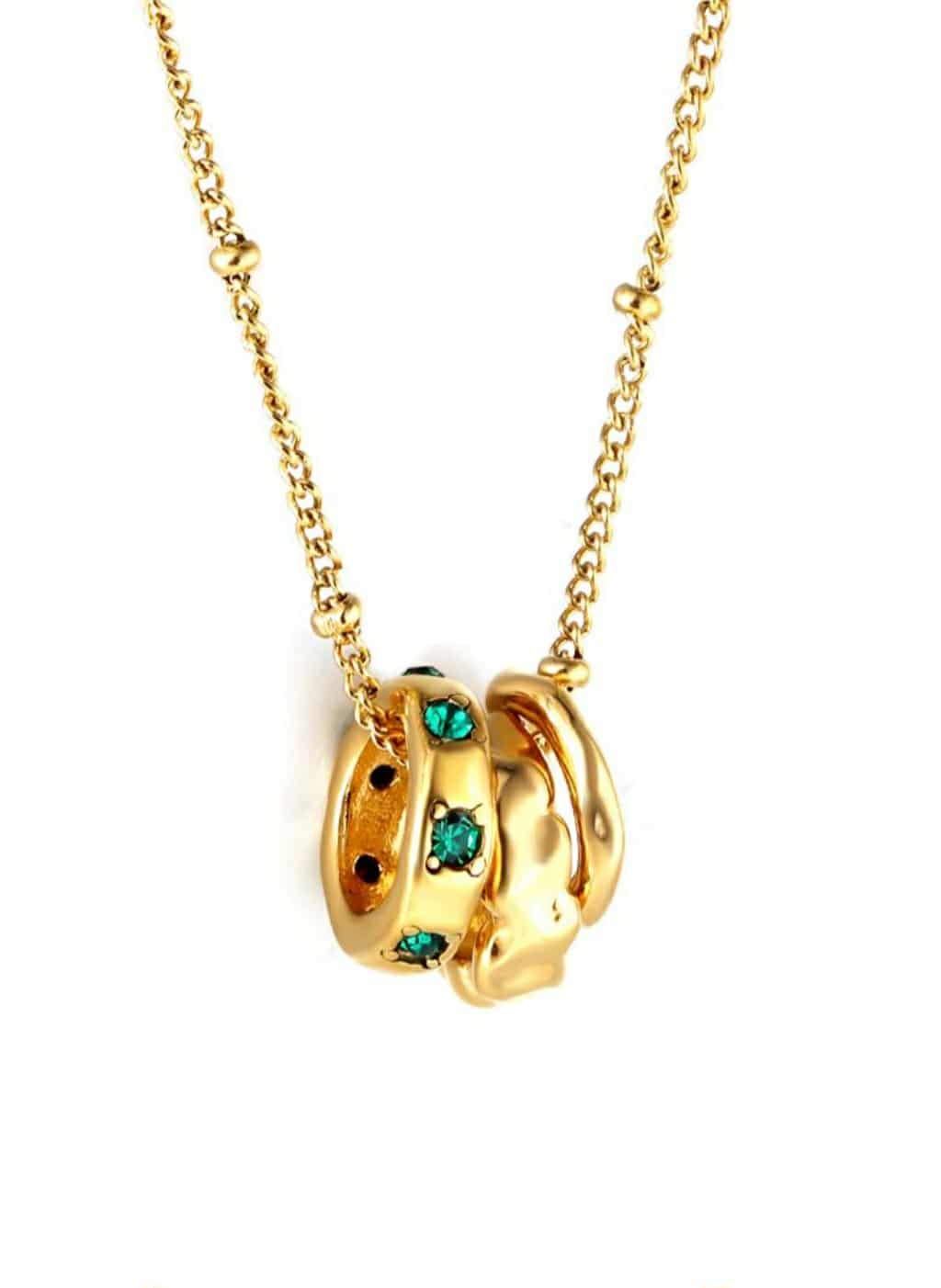 Three Ring Satellite Necklace