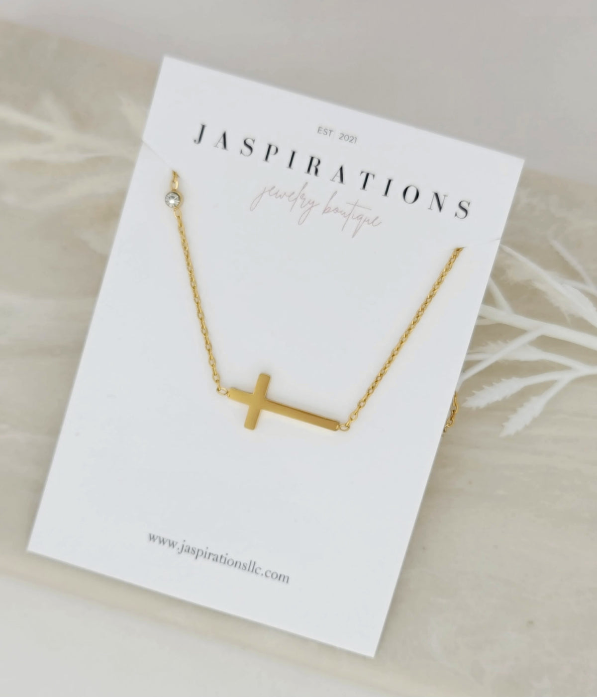 Horizontal Cross Necklace