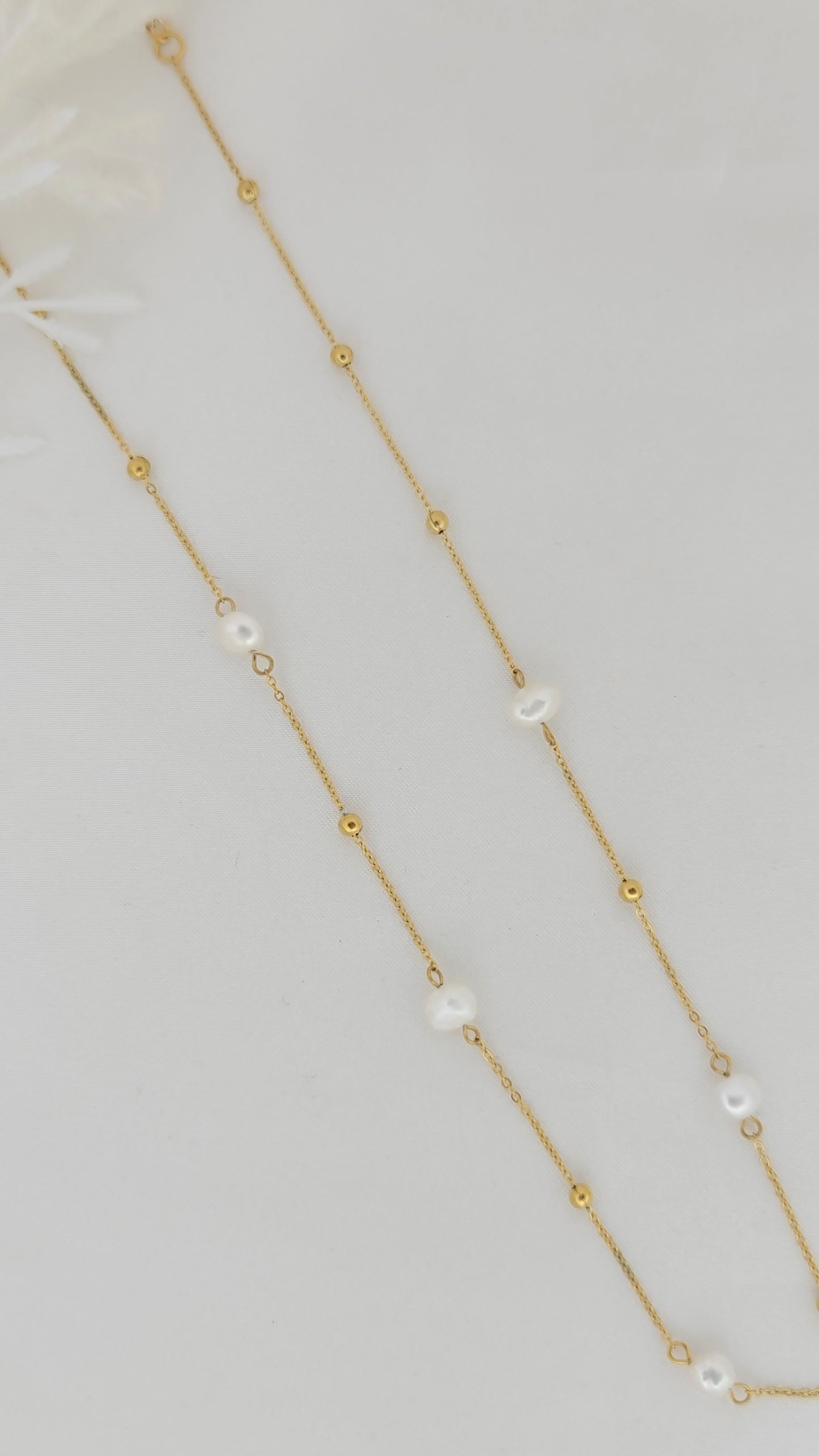 Gold Pearl Necklace