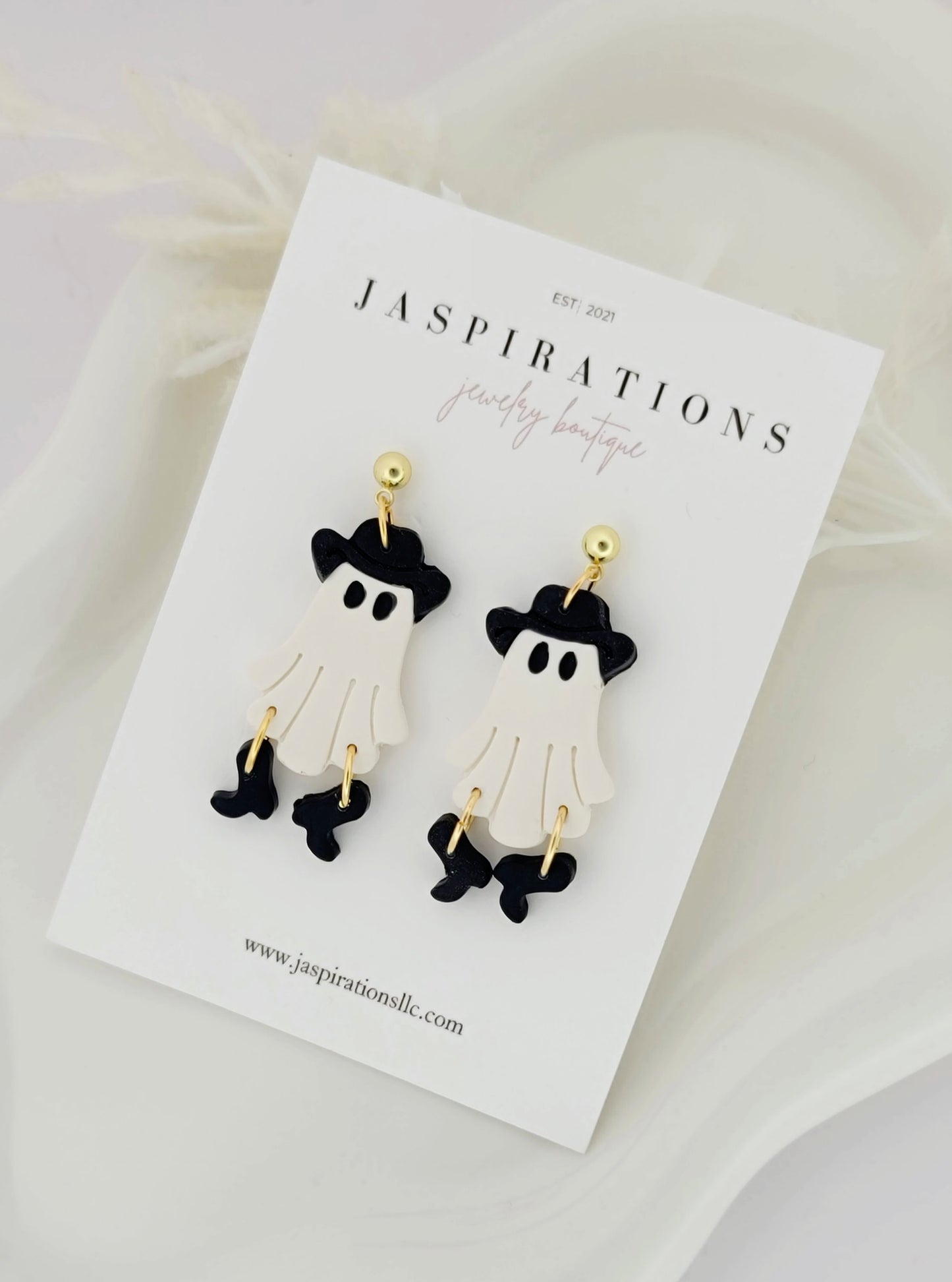 Dancing Ghost Studs - Black