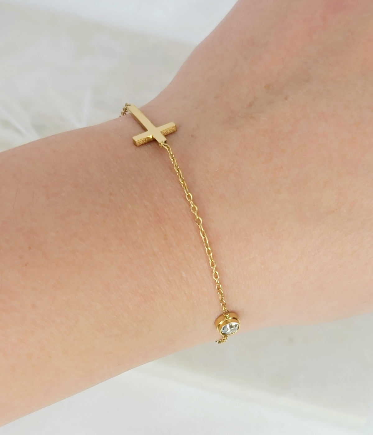 Horizontal Cross Bracelet