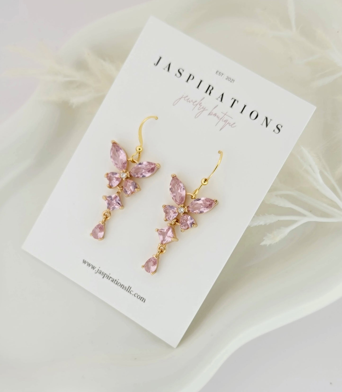 Pink Butterfly Earrings