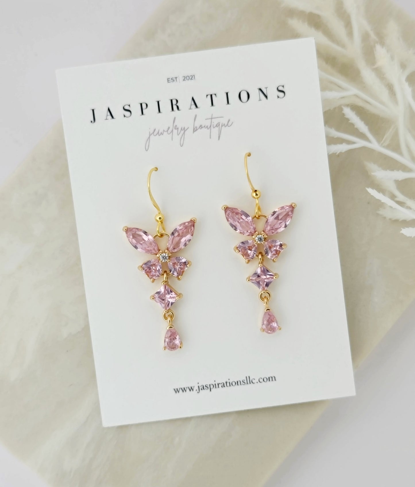Pink Butterfly Earrings