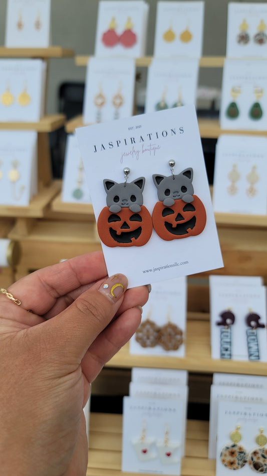 Kitty & Pumpkin Dangles