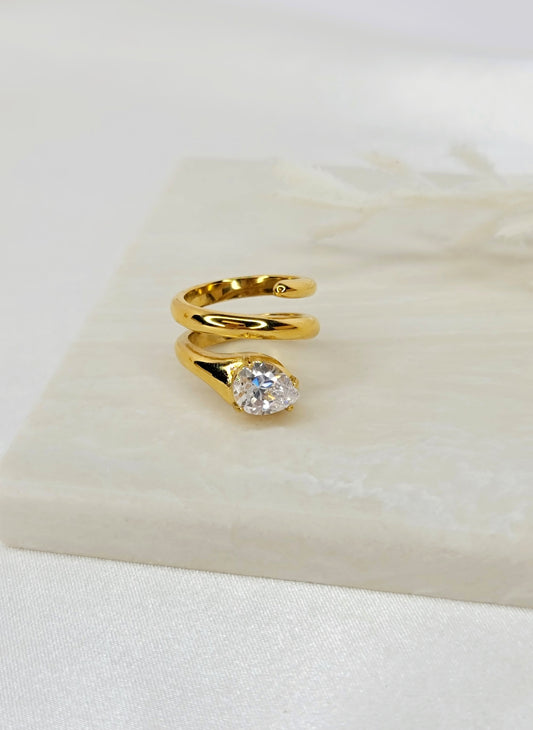 Gold Swirl Ring