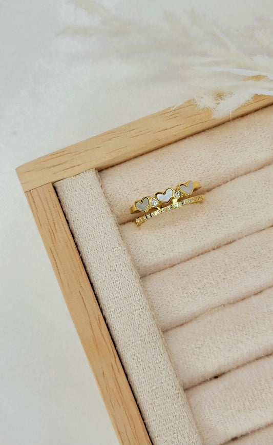 Triple Heart Ring