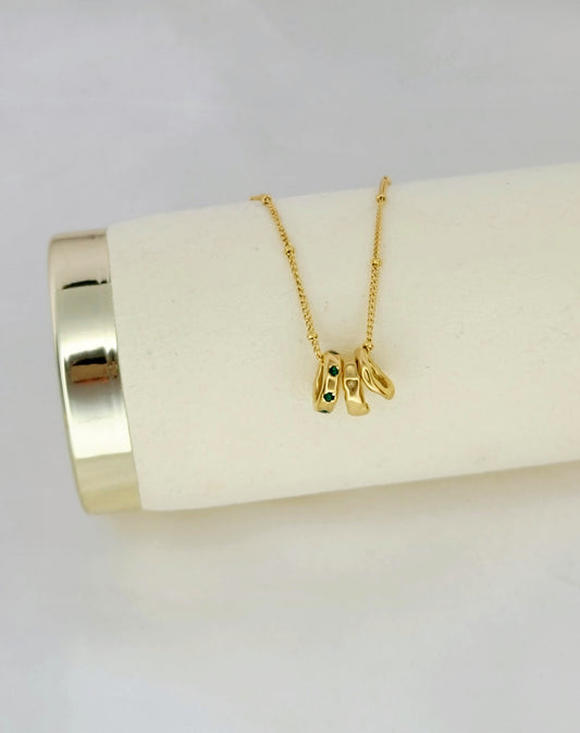 Three Ring Satellite Necklace