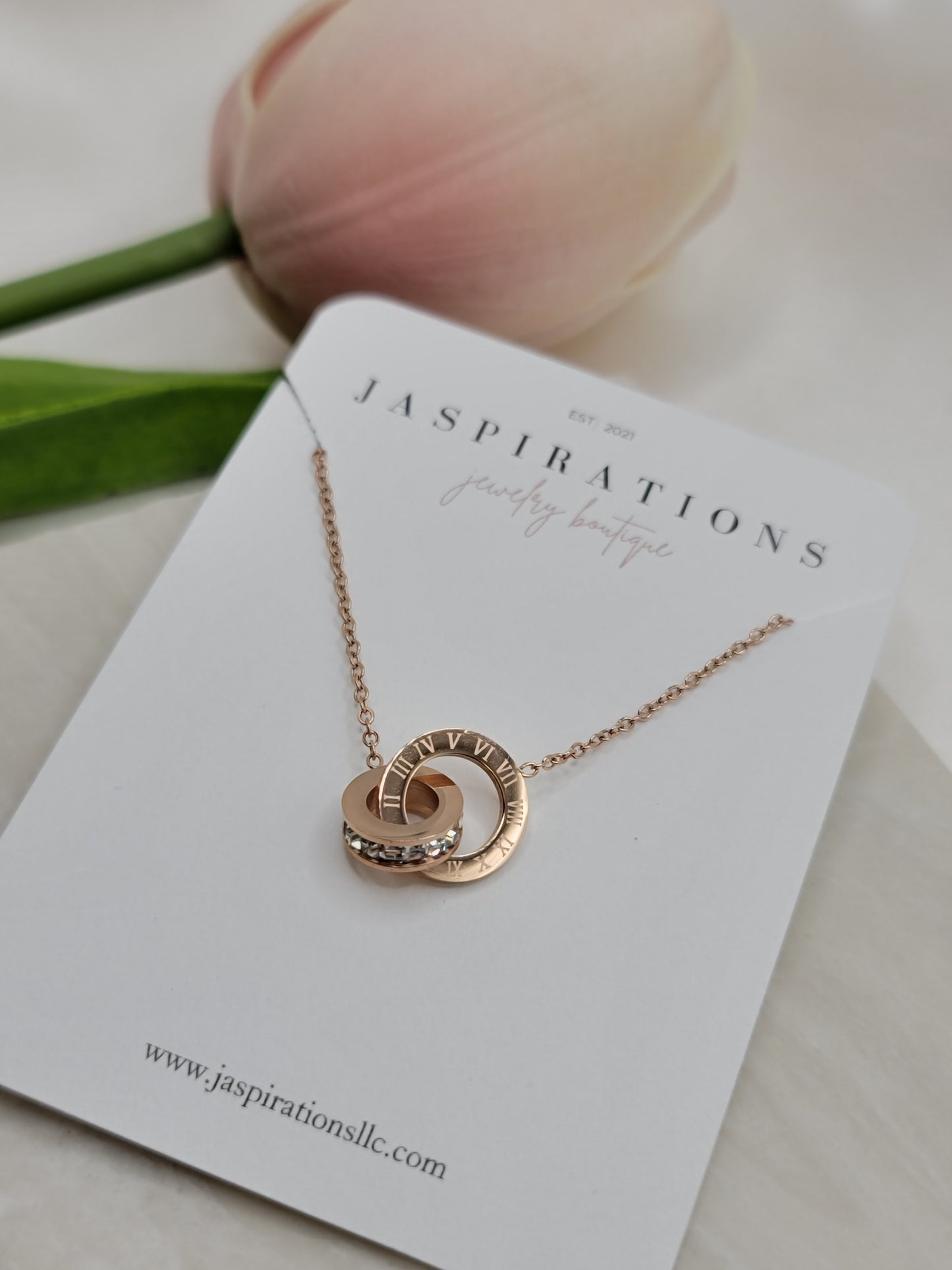 Rose Gold Connecting Neclace