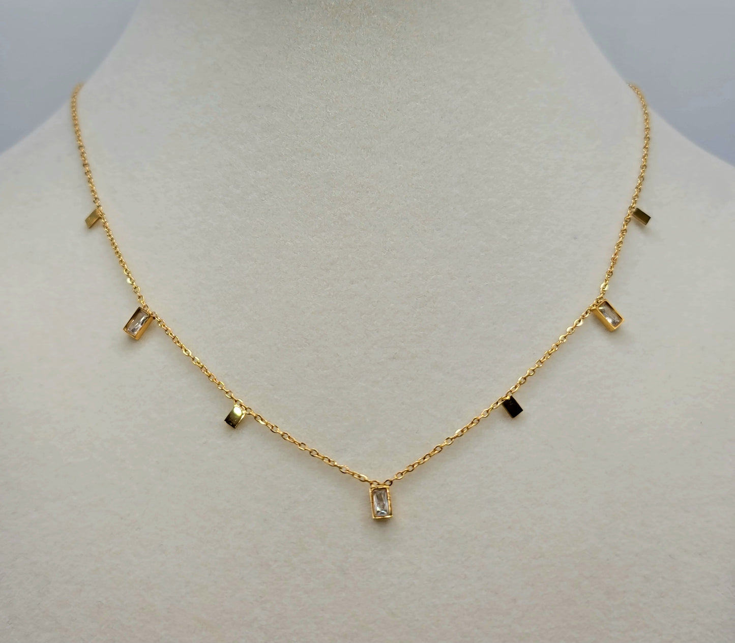 Rectangular Drop Necklace