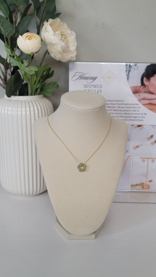 Floral Jade Necklace