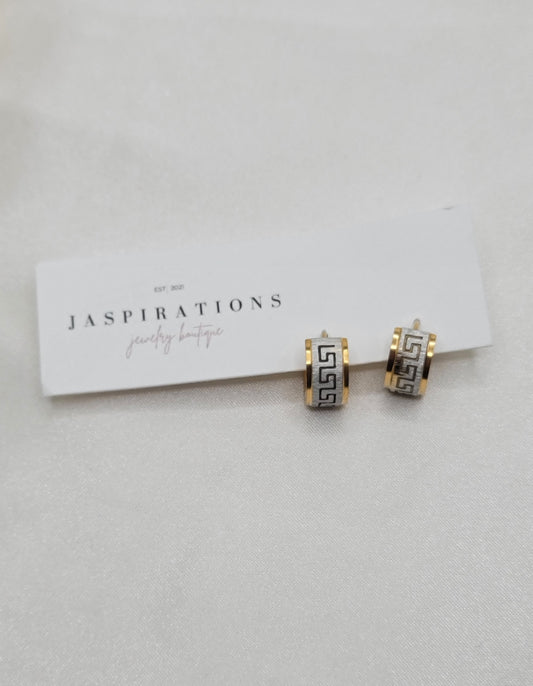 Tribal Gold Hoops