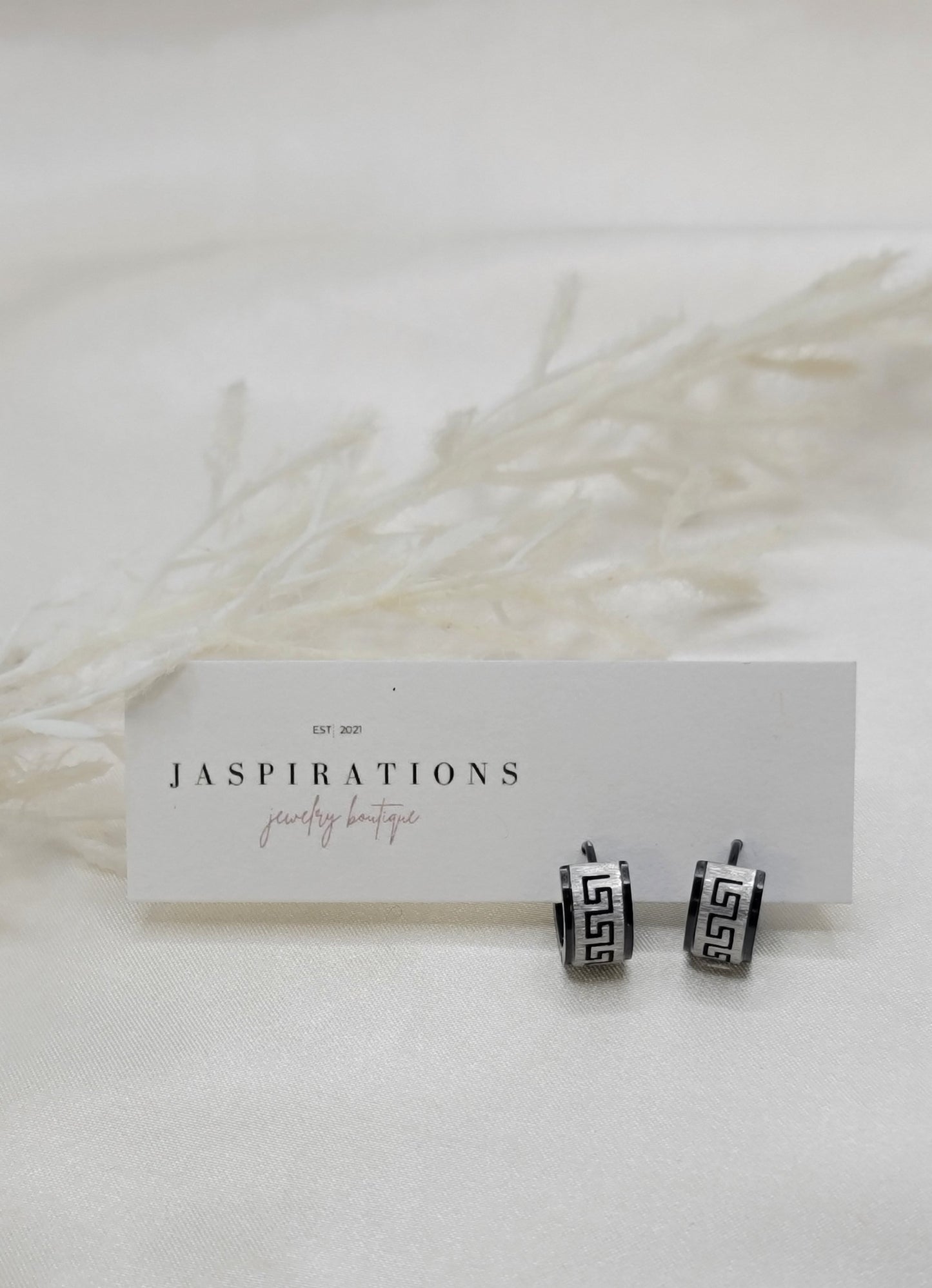 Tribal Black Hoops