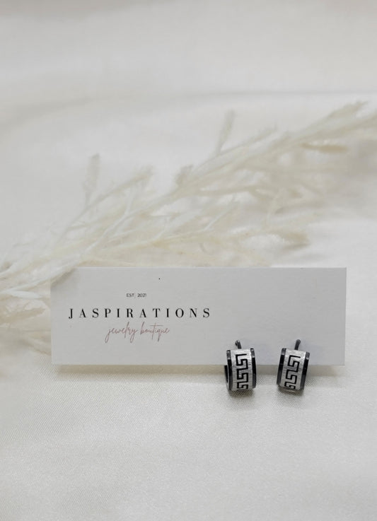 Tribal Black Hoops