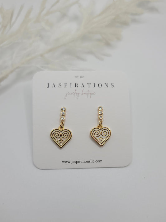 Hmong Heart - Bar Stud