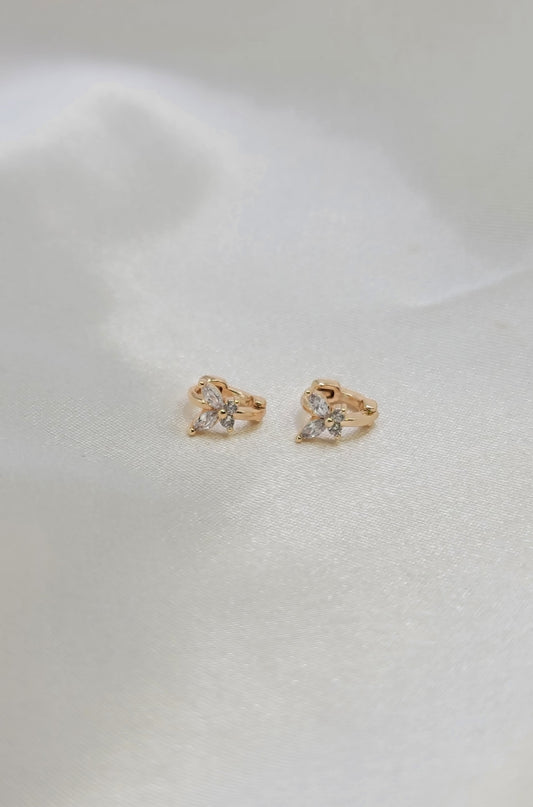 Tiny CZ Butterfly Huggies (6mm)