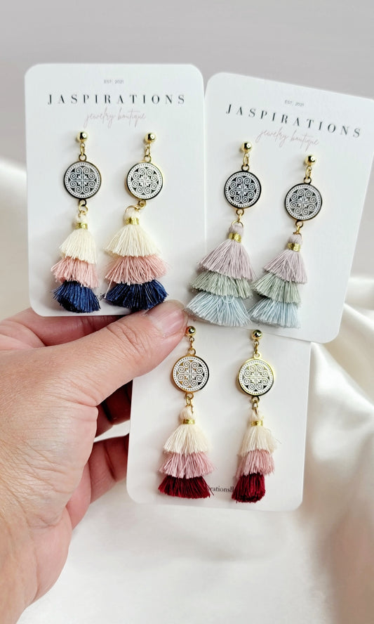 United Tassel Earrings