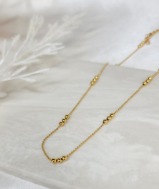 Gold Beaded Necklace