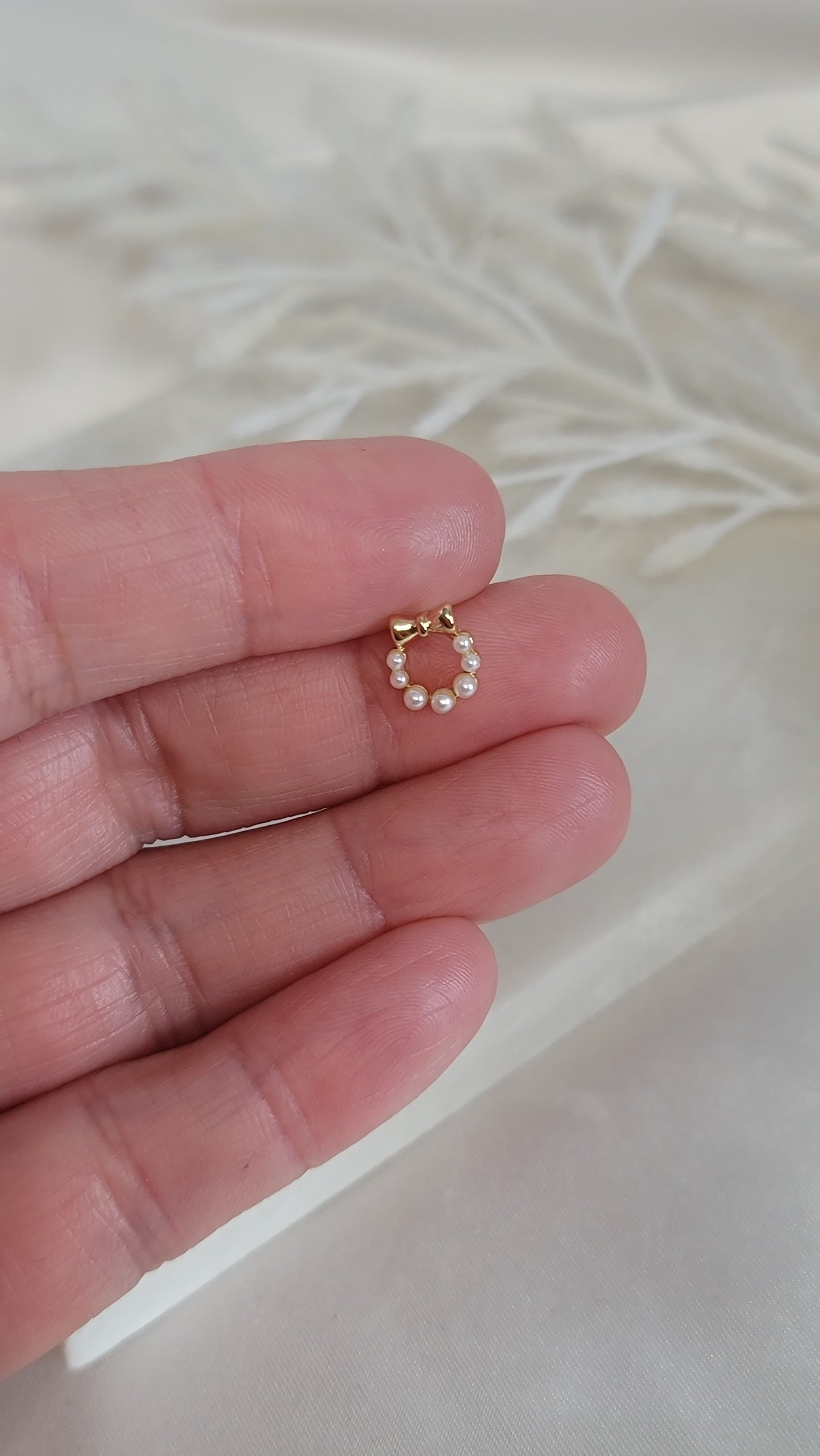 Mini Pearl Wreath Studs
