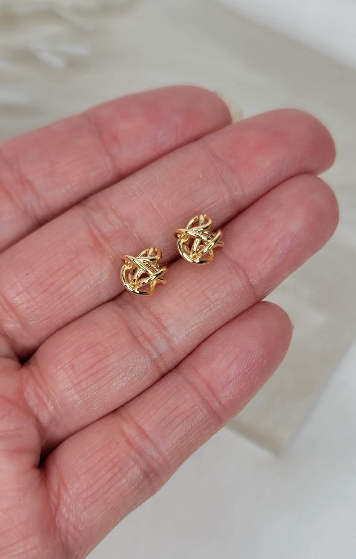 Gold Knotted Studs