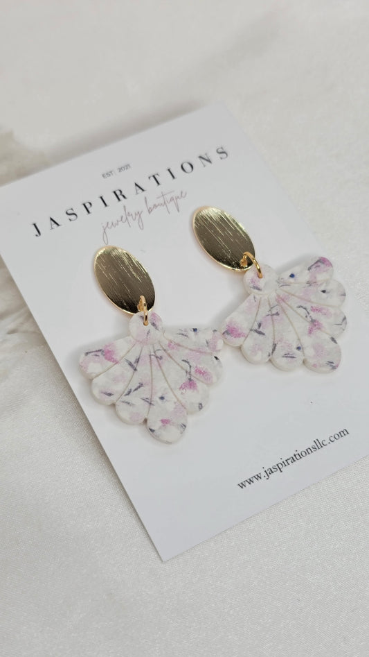Lavender Floral Studs