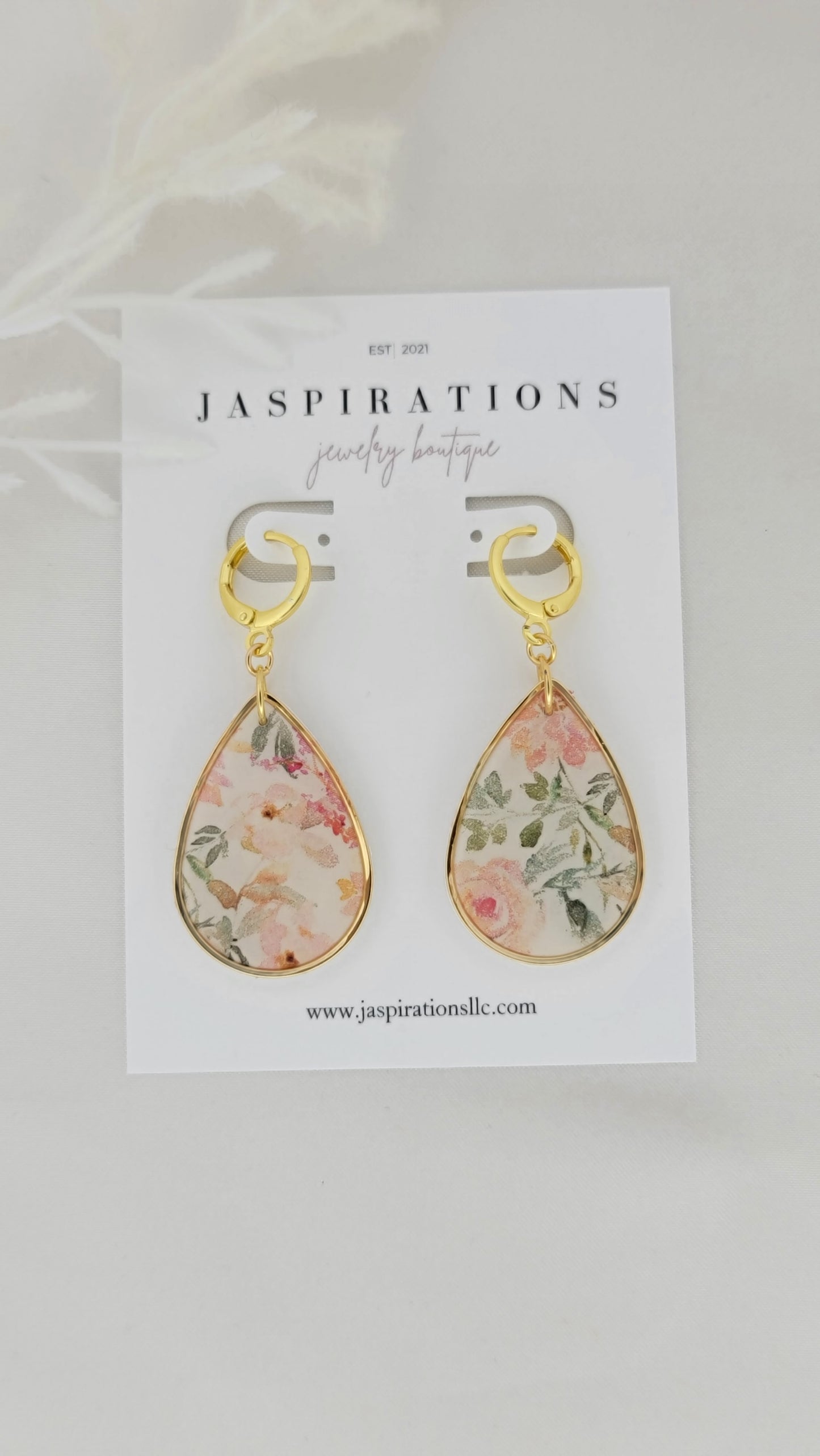 Floral Teardrop Dangles