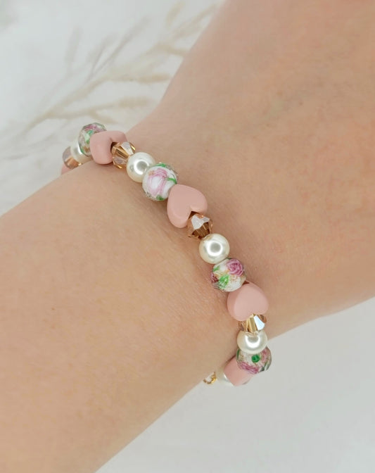Floral Hear Bracelet