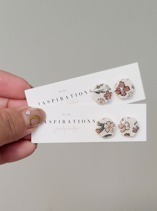 Harvest Bloom Clay Studs