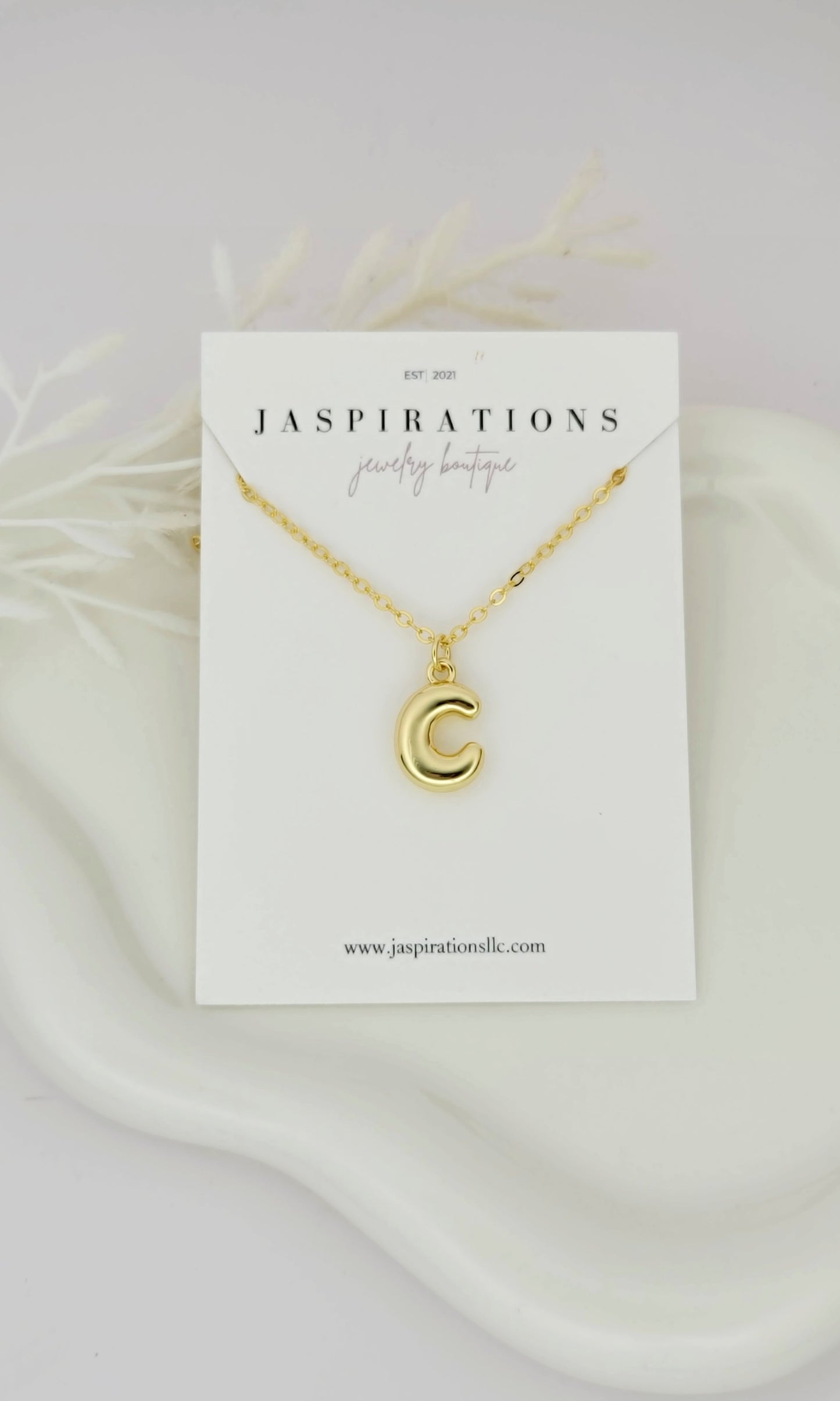 Bubble Initial Necklace