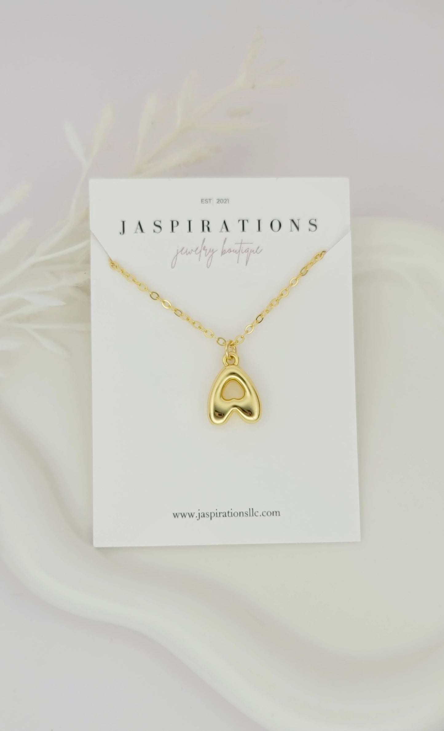 Bubble Initial Necklace