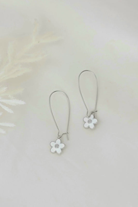 Silver Daisy K-hoop