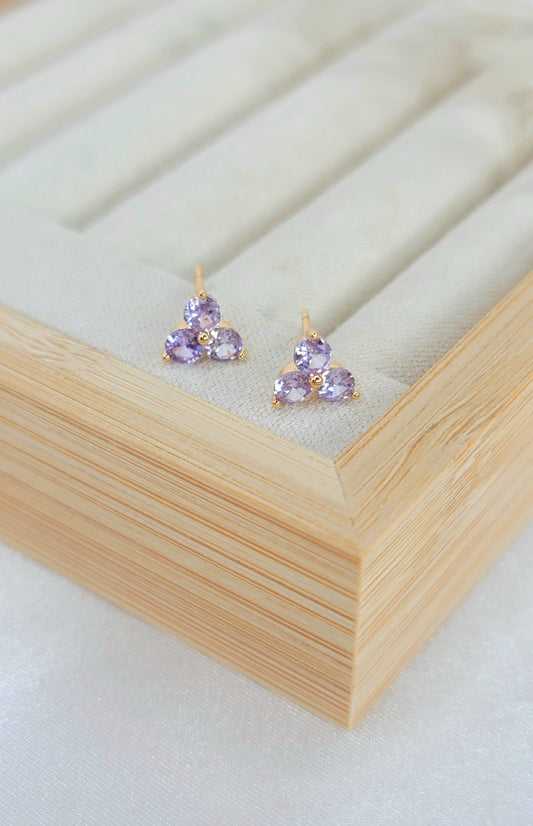 Lavender Flower Studs